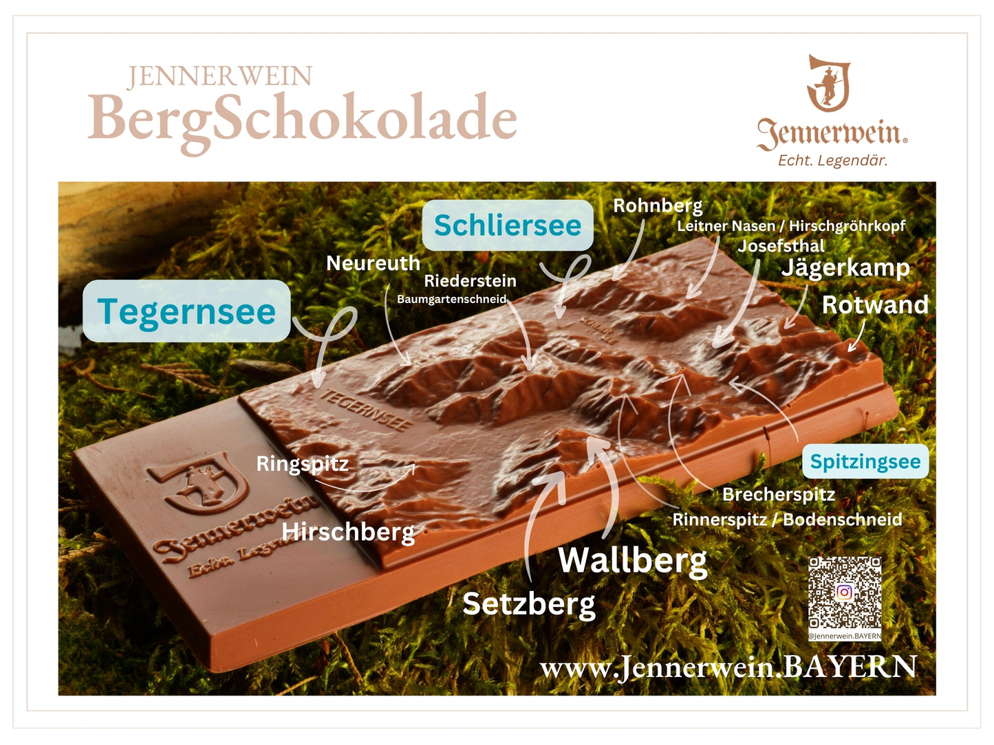 Die besondere Schokolade Alpenregion Tegernsee Schliersee Spitzingsee als Berglief