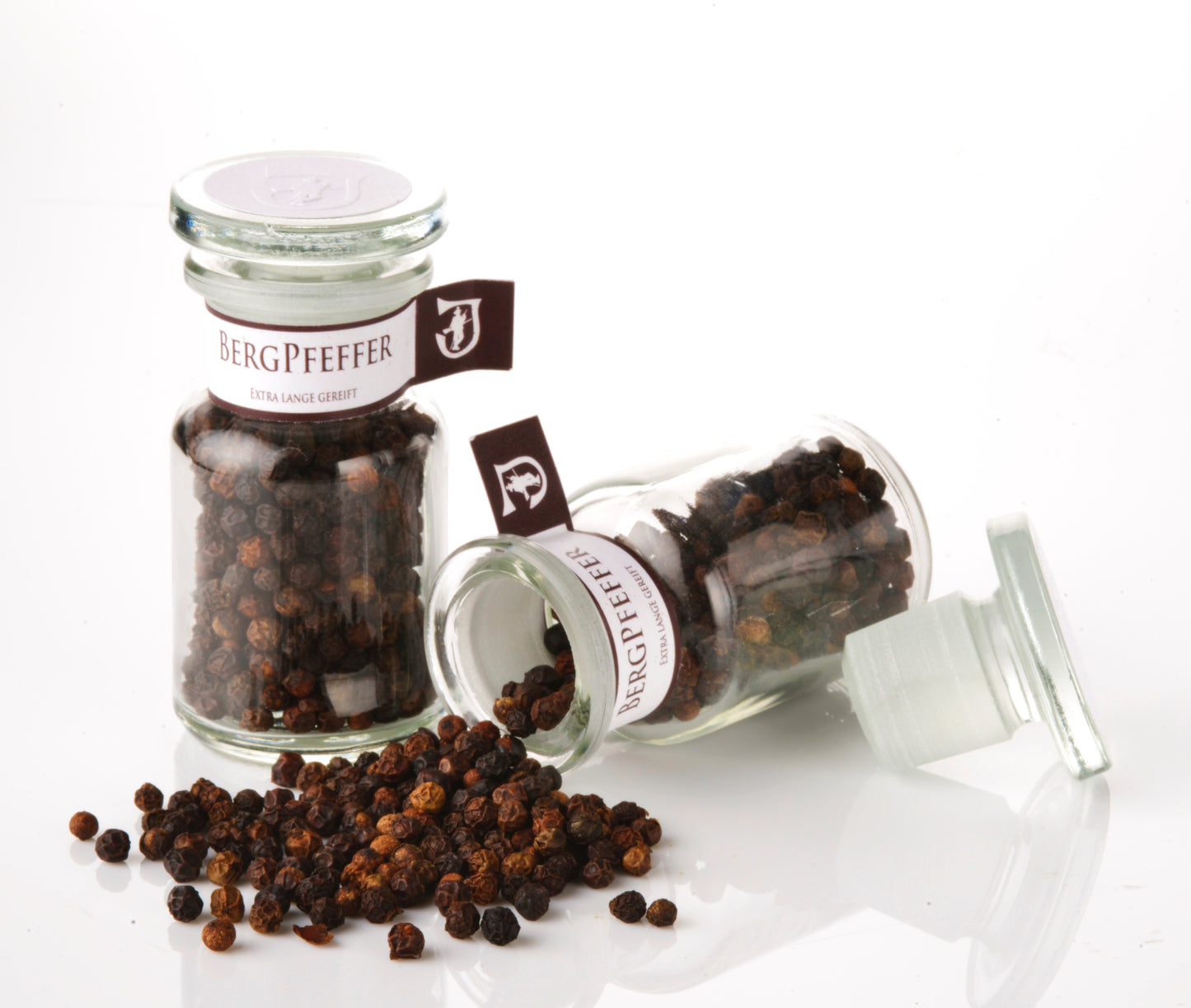 Jennerwein BergPfeffer | in hochwertigem Apothekerglas
 - 25 g - Extra lange gereift