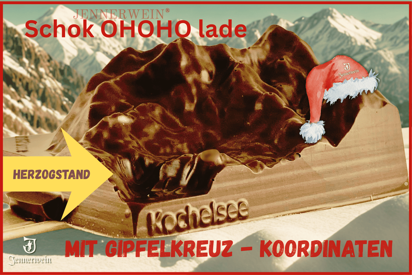 Jennerwein Berg- & Trink - Schokolade - HERZOGSTAND - HEIMGARTEN am Stiel...