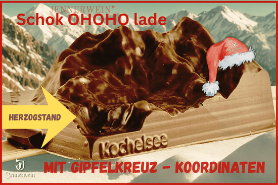 Jennerwein Berg- & Trink - Schokolade - HERZOGSTAND - HEIMGARTEN am Stiel...