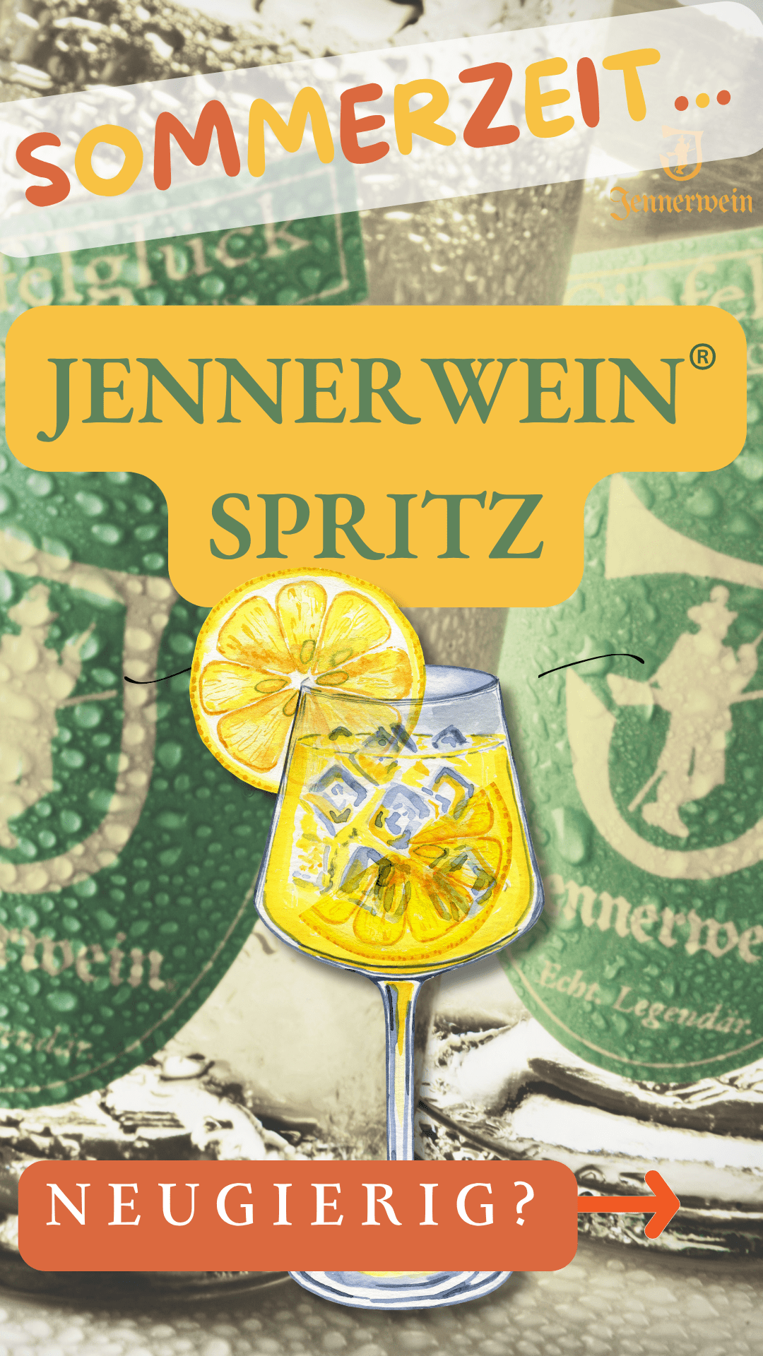 GENUSSZEIT - Jennerwein Gipfelglück - Weissweinschorle Riesling - Exklusiv: in der 0,5 Liter Flasche - Jennerwein
