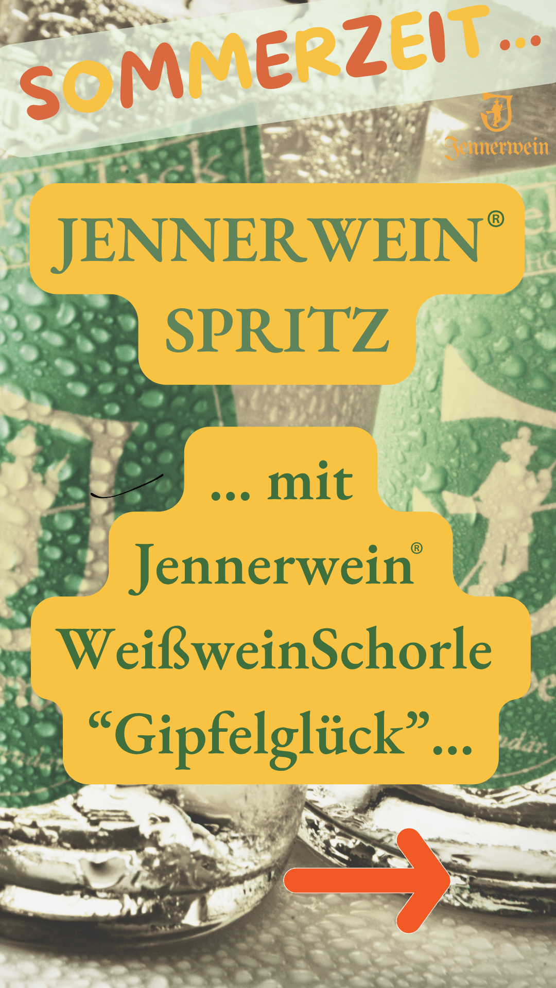 GENUSSZEIT - Jennerwein Gipfelglück - Weissweinschorle Riesling - Exklusiv: in der 0,5 Liter Flasche - Jennerwein