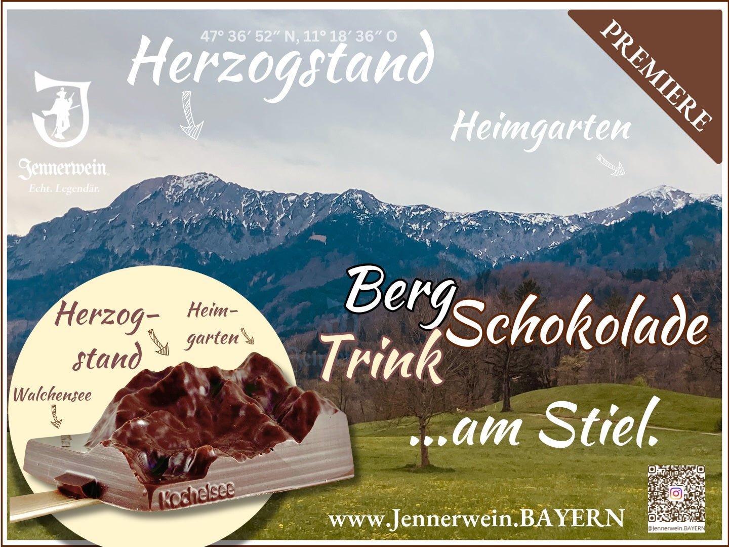 Jennerwein Berg - & Trink - Schokolade - HERZOGSTAND - HEIMGARTEN am Stiel... - Jennerwein
