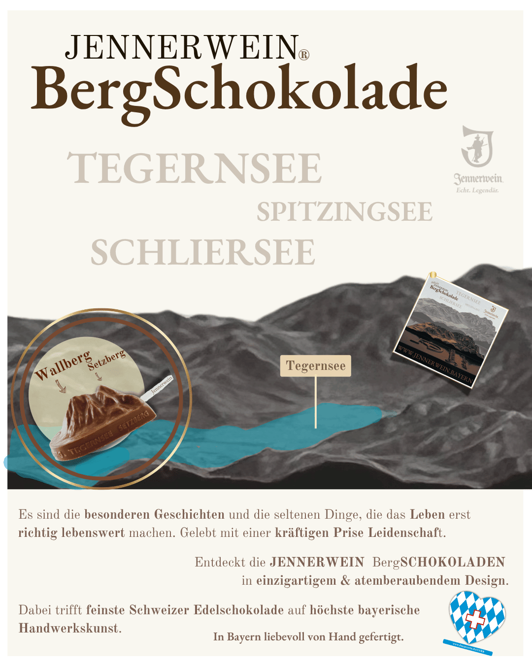 LESERAKTION: 50 Tafeln aus unserem Deluxe Sortiment - gemischt + gratis Orig. Jennerwein Porzellanbecher sichern - Jennerwein