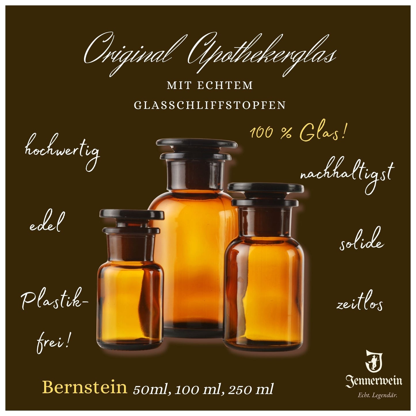 Original Apothekerglas - Braunglas - Zum Sammeln - Jennerwein