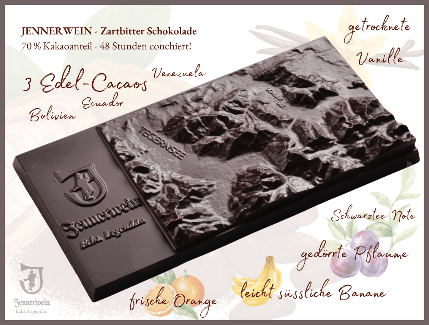 Trilogie - Edition Lux - Jennerwein Heimatrevier BergSchokoladen als Geschenkidee - Jennerwein