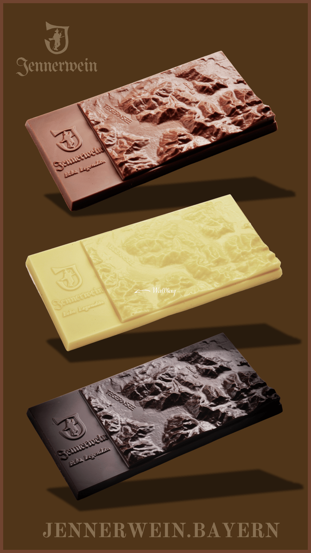 Trilogie - Edition Lux - Jennerwein Heimatrevier BergSchokoladen als Geschenkidee - Jennerwein
